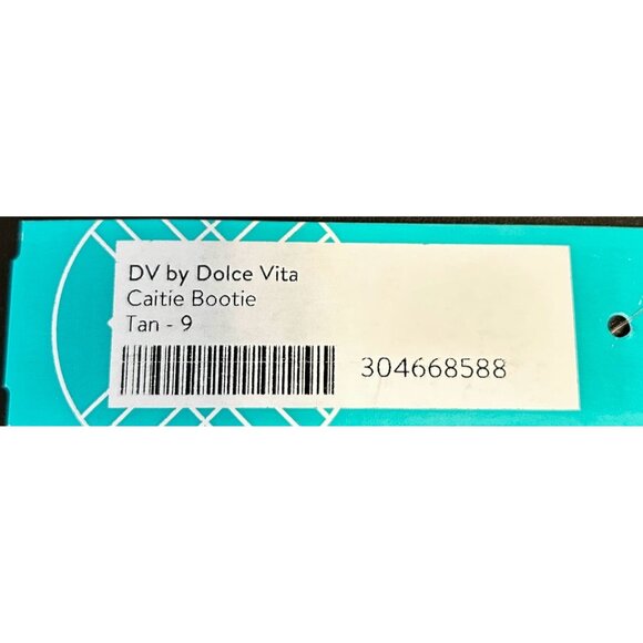 Dolce Vita Caitie Bootie Womens 9 Tan Faux Suede Double Zipper Western Heel Fall - Picture 3 of 9